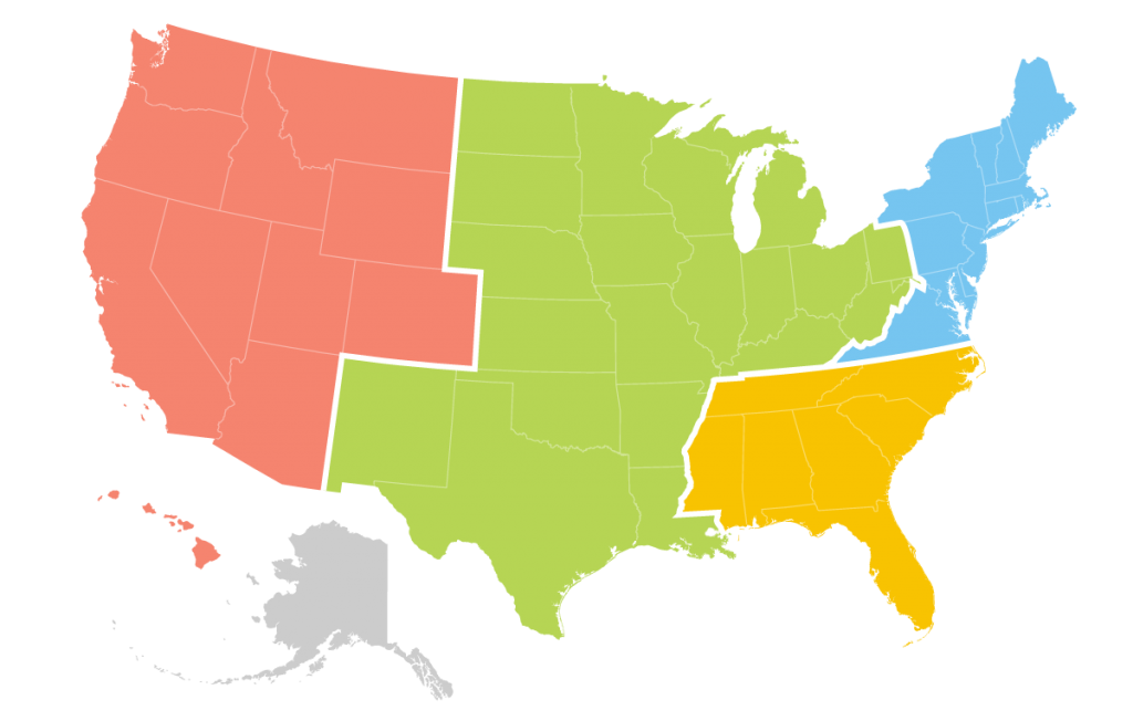 Boshart USA Regional Map